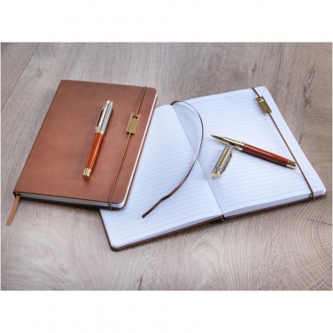 Logo trade promotional products image of: Legato A5 notebook and rollerball pen set 